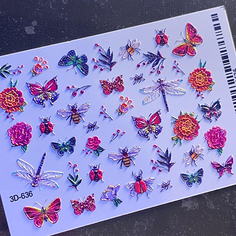 Anna Tkacheva, 3D-слайдер №636 «Цветы. Бабочки»