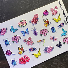 Anna Tkacheva, 3D-слайдер №664 «Цветы. Бабочки»