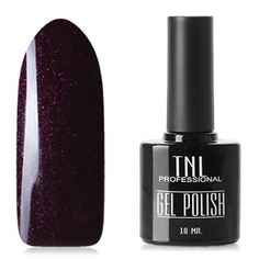 TNL, Гель-лак №300, Темно-сливовый с блестками