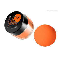 ruNail, Цветная акриловая пудра (флуоресцентная, оранжевая, Neon Orange), 7,5 гр