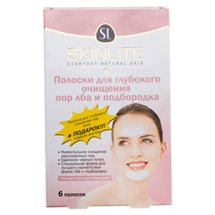 Skinlite, Полоски для очищения лба и подбородка, 6 шт