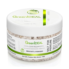 GreenIDEAL, Соль для педикюра «Эвкалипт и ромашка», 300 г