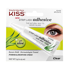 Kiss, Клей для ресниц с алоэ, прозрачный, 7 г
