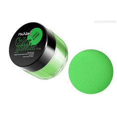 ruNail, Цветная акриловая пудра (флуоресцентная, зеленая, Neon Green), 7,5 гр