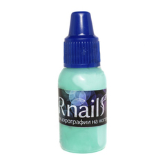 Airnails, Краска для аэрографии Мята (зеленый изумруд+белый), 10 мл