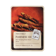 Tony Moly, Маска для лица Pureness 100 Red Ginseng Mask Sheet