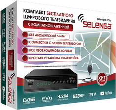 Цифровая приставка c комнатной антенной Selenga