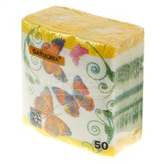 Салфетки бумажные Garmonia Бабочка, 50 шт