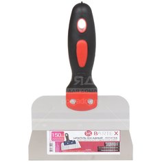 Шпатель фасадный Bartex Евро нержавеющий с двухкомпонентной ручкой, 150 мм