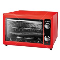Духовка электрическая Delta D-0122 красная 37 л, 1.3 кВт Дельта