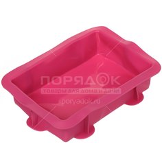 Форма для выпечки силиконовая Y3-1322 I.K прямоугольная, 29х20х6.5см, фуксия