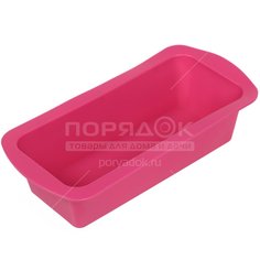 Форма для выпечки силиконовая Y3-1319 I.K прямоугольная, 13.5х27х6 см, фуксия