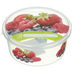 Контейнер пищевой пластмассовый Plastic Centre Браво Круг ПЦ1066 ягоды, 0.5 л