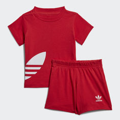 Комплект: футболка и шорты Big Trefoil adidas Originals