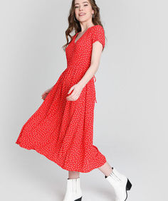 Платье миди в горох O`Stin