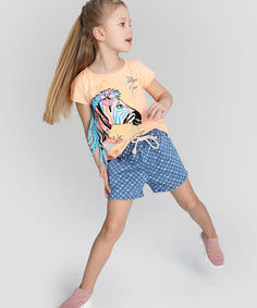 Принтованные шорты для девочек O`Stin