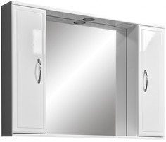 Зеркальный шкаф 100x70 см белый глянец/белый матовый Stella Polar Концепт SP-00000135