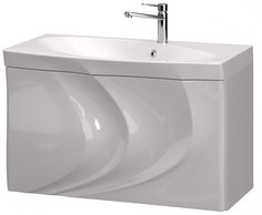 Тумба с раковиной белый глянец 90 см Aima Design Mirage У40388