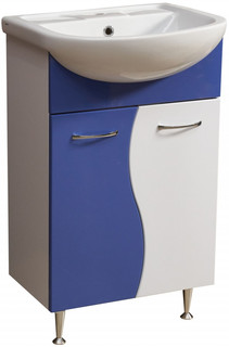 Тумба белый глянец/синий глянец 50,4 см Stella Polar Колор-1 SP-00000195