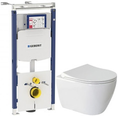 Комплект подвесной унитаз Berges Geo 082101 + система инсталляции Geberit 111.362.00.5