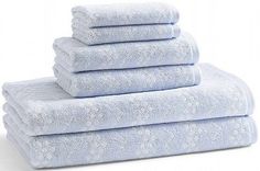 Полотенце для рук 46x30 см Kassatex Wavy Whisper Blue BWV-172-WHB