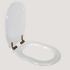 Сиденье для подвесного унитаза с микролифтом белый/бронза Tiffany World Bristol TWBR63bi/br