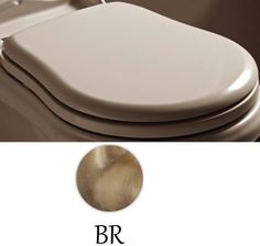 Сиденье для унитаза с микролифтом белый/бронза Kerasan Retro 108601bi/br
