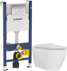 Комплект подвесной унитаз Berges Toma 082102 + система инсталляции Geberit 458.124.21.1