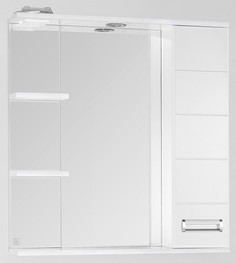 Зеркальный шкаф 75x83 см белый глянец Style Line Ирис ЛС-00000020