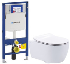 Комплект подвесной унитаз SSWW NC2038 + система инсталляции Geberit 111.300.00.5