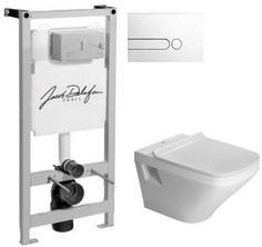 Комплект подвесной унитаз Duravit Durastyle 2536090000 + 0063790000 + система инсталляции Jacob Delafon E5504-NF + E4326-00