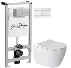 Комплект подвесной унитаз Berges Geo 082101 + система инсталляции Jacob Delafon E5504-NF + E4316-00