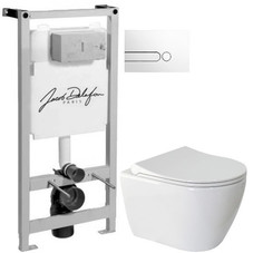 Комплект подвесной унитаз Berges Geo 082101 + система инсталляции Jacob Delafon E5504-NF + E4326-00