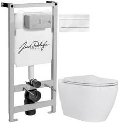 Комплект подвесной унитаз Berges Toma 082102 + система инсталляции Jacob Delafon E5504-NF + E4316-00