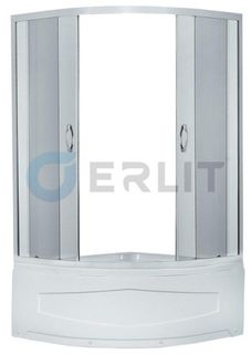 Душевой уголок с поддоном 100х100х195 см Erlit Comfort ER0510T-C4 тонированное стекло
