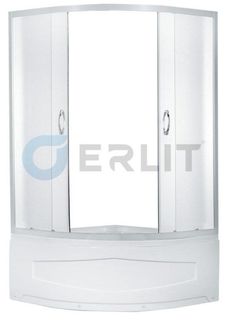 Душевой уголок с поддоном 90х90х195 см Erlit Comfort ER0509T-C3 матовое стекло