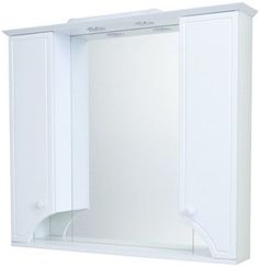 Зеркальный шкаф белый глянец 95х85 см Акватон Элен 1A218602EN010