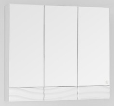 Зеркальный шкаф 80x70 см белый глянец Style Line Вероника ЛС-00000057