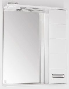 Зеркальный шкаф 65x83 см белый глянец Style Line Ирис ЛС-00000019
