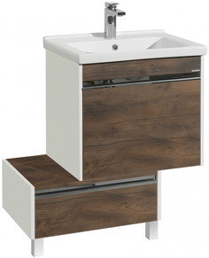 Тумба таксония темная/белый глянец 55 см Акватон Капри 1A231003KPDB0