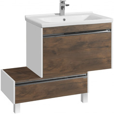 Тумба таксония темная/белый глянец 76 см Акватон Капри 1A231103KPDB0