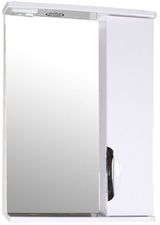 Зеркальный шкаф 51,2х75 см белый ASB-Mebel Мессина АСБ мебель