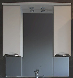 Зеркальный шкаф 94,2х102 см белый ASB-Mebel Мессина АСБ мебель