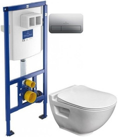 Комплект подвесной унитаз Bien Harmony HRKA052N2VP0W3000 + система инсталляции Villeroy & Boch 92246100 + 92249061