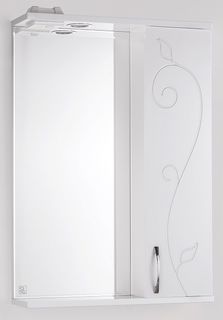 Зеркальный шкаф 55x83 см белый глянец Style Line Панда Фьюжн ЛС-00000077