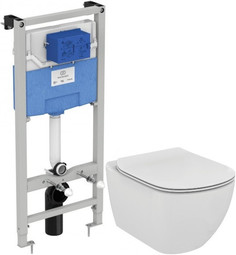 Комплект подвесной унитаз T007901 + T352701 + система инсталляции R020467 Ideal Standard Prosys Tesi AquaBlade T386801