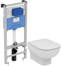 Комплект подвесной унитаз T386001 + T318101 + система инсталляции R020467 Ideal Standard Prosys Esedra AquaBlade T386401