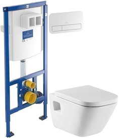 Комплект подвесной унитаз Roca The Gap 346477000 + 801472004 + система инсталляции Villeroy & Boch 92246100 + 92249068