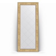 Зеркало напольное 87х207 см состаренное серебро с орнаментом Evoform Exclusive-G Floor BY 6338