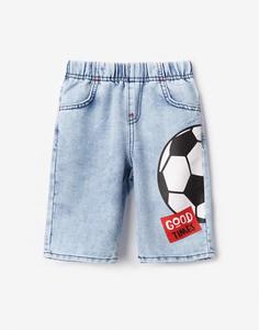 Джинсовые шорты с принтом для мальчика Gloria Jeans
